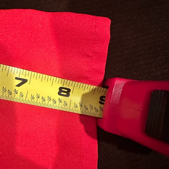 Dana AshleyVintage Red Button Down Collard  Shorts Sleeves.Pleated Blouse Sz 10. - Picture 15 of 17